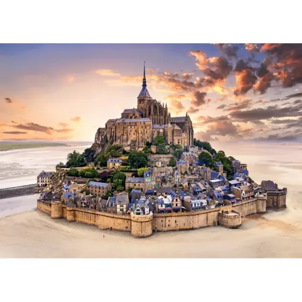 Mont Saint-Michel při západu slunce 1500ks HQC kompaktní puzzle - Clementoni obrázek 2
