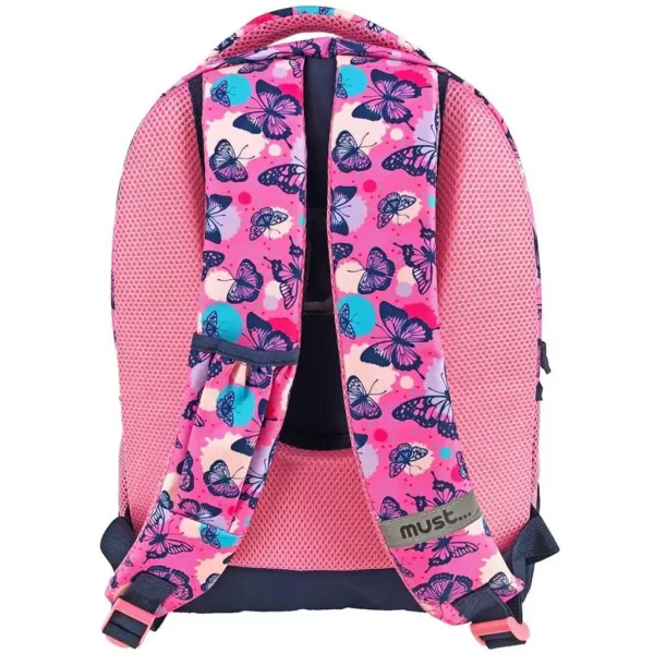 Must: Batoh se vzorem motýlů, tříkomorový 32x18x43cm obrázek 2