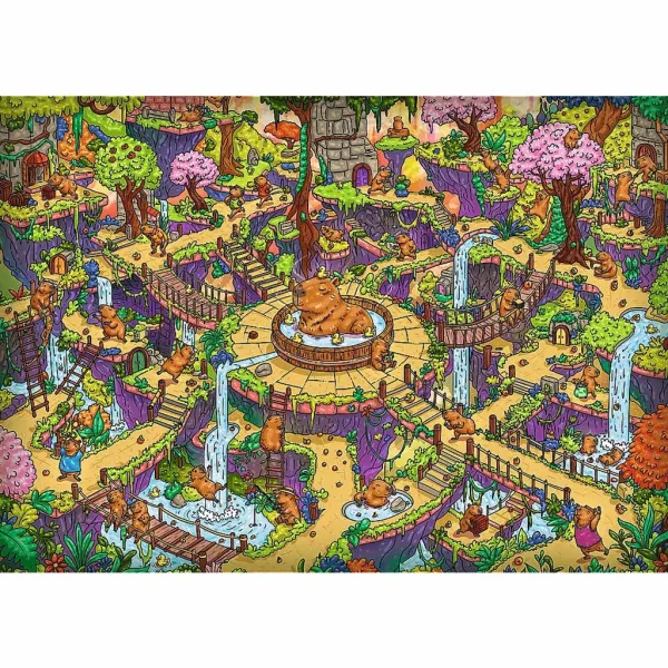 Nemožný labyrint veselých kapybar 500ks Premium plus kvality puzzle - Trefl obrázek 2