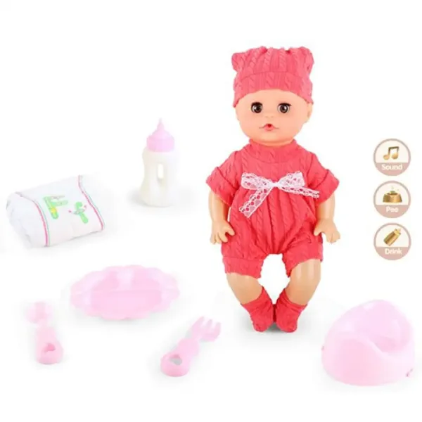 Čůrající panenka se zvukem a doplňky 33cm obrázek 2