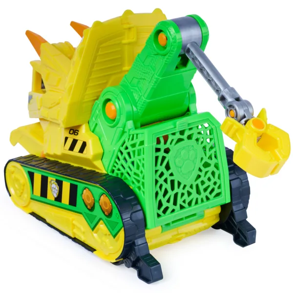 Paw Patrol A Dinosauří Film: Chomp & Rescue kousací vozidlo s figurkou Rubble - Spin Master obrázek 3