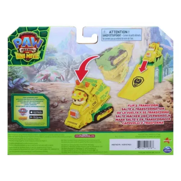 Paw Patrol Dino Film - Převrácená akrobatická vozidla Rubble - Spin Master obrázek 2