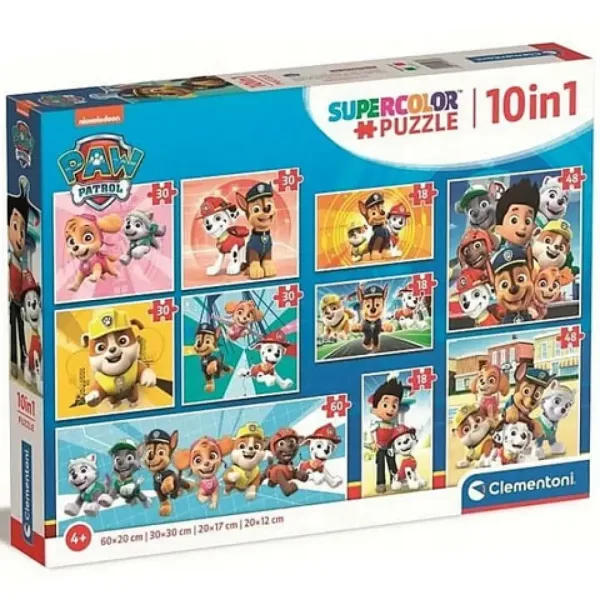 Paw Patrol Supercolor 10 v 1 puzzle - Clementoni obrázek 1