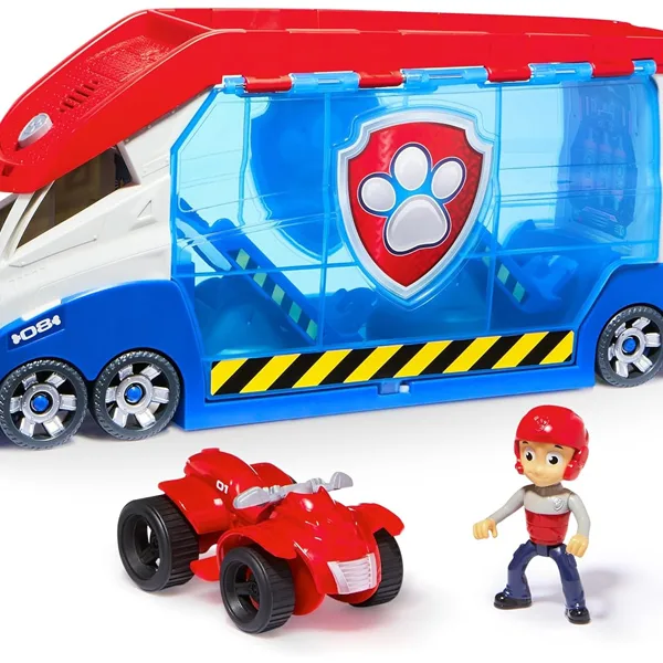 Paw Patrol: Vojenský transportér s zvukem s figurkou Rydera a jeho vozidlem - Spin Master obrázek 2
