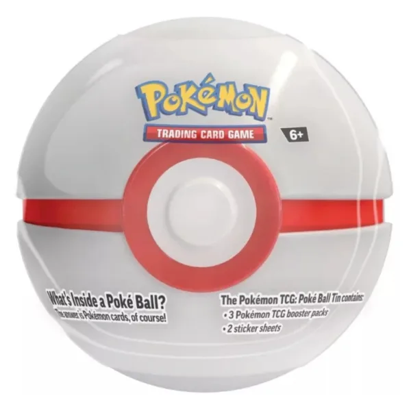 Pokémon TCG 2024 Poké Ball Tin – kovová krabička ve tvaru Pokéballu se 3 boostery v několika variantách obrázek 3