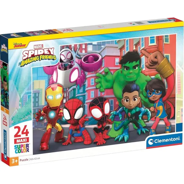 Póki a superhrdinové 24 ks maxi supercolor puzzle - Clementoni obrázek 1