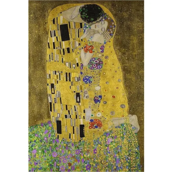 Polibek, Klimt - 500 dílné puzzle s rámem - Trefl obrázek 2