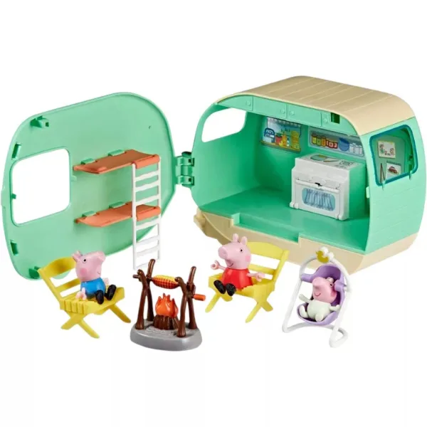 Prasátko Peppa Tři malá prasátka – herní sada s karavanem a figurkami - Hasbro obrázek 2