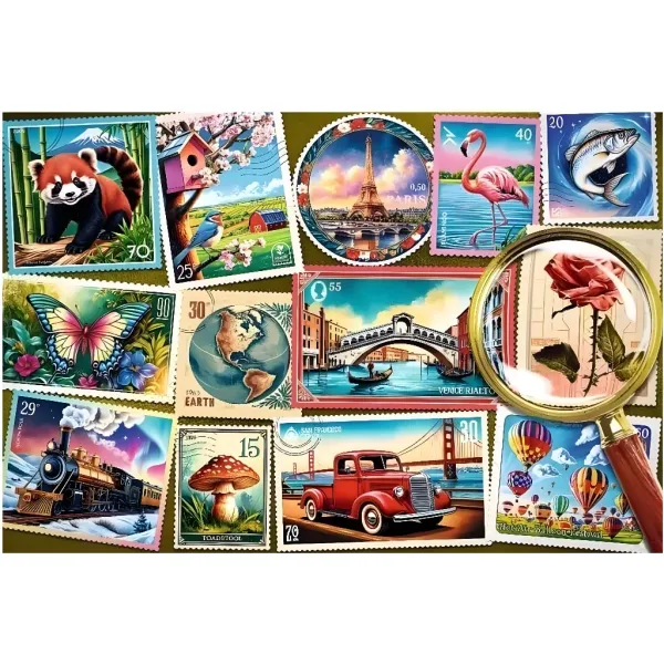 Sběratelská známková kolekce Easy Piece 300ks puzzle - Trefl obrázek 2