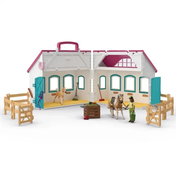 Schleich: Horse Club - Otevírací stáj se sadou hraček s koňmi (42703) obrázek 2