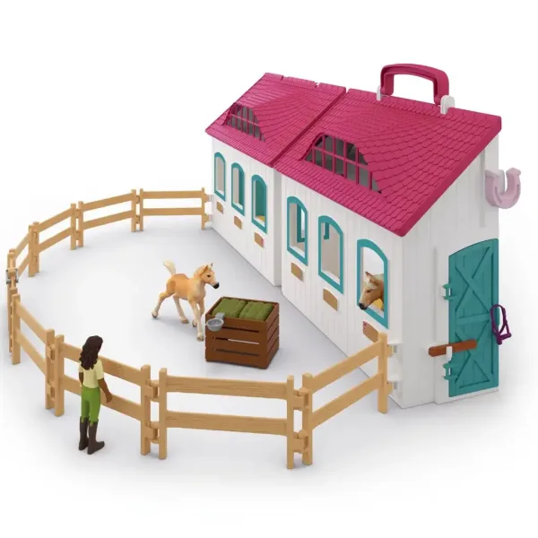 Schleich: Horse Club - Otevírací stáj se sadou hraček s koňmi (42703) obrázek 3