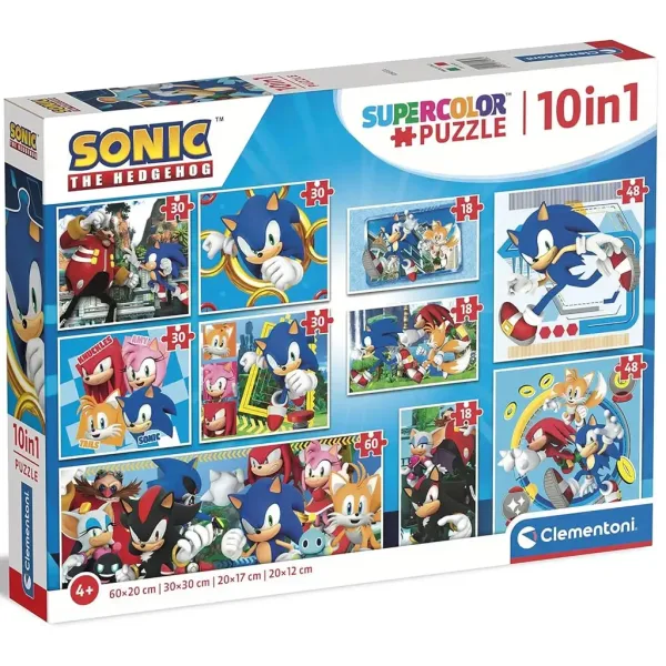 Ježek Sonic 10 v 1 supercolor puzzle - Clementoni obrázek 1