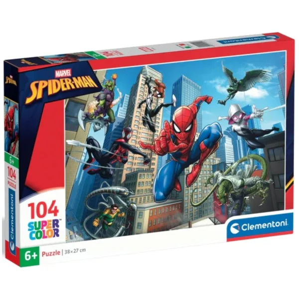 Spider-Man Super Color puzzle 104 ks - Clementoni obrázek 1
