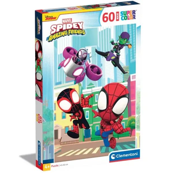 Spidey a jeho úžasní přátelé 60ks maxi supercolor puzzle - Clementoni obrázek 1