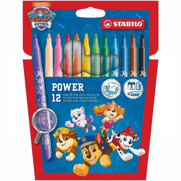 Stabilo: Paw Patrol Power silný hrot fixy 12ks sada obrázek 1