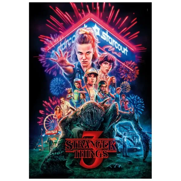 Stranger Things 3. sezóna 1000 dílná skládačka s plakátem - Clementoni obrázek 2