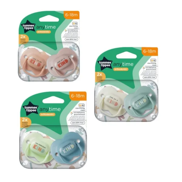 Tommee Tippee: AnyTime 2 ks sada dudlíků s ortodontickým tvarem (6-18 měsíců) obrázek 2
