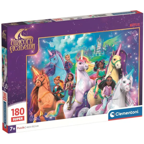 Unicorní akademie skupinový obrázek 180ks puzzle - Clementoni obrázek 1