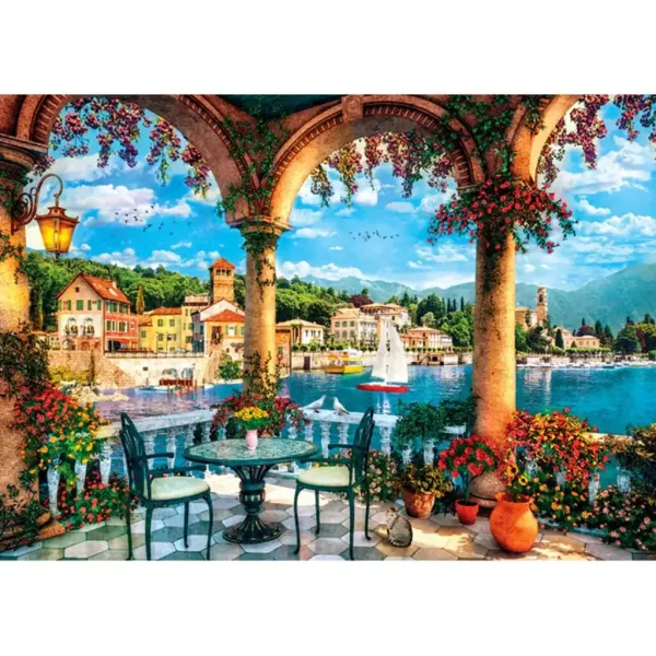 Výhled na jezero Como 1000ks HQC puzzle - Clementoni obrázek 2