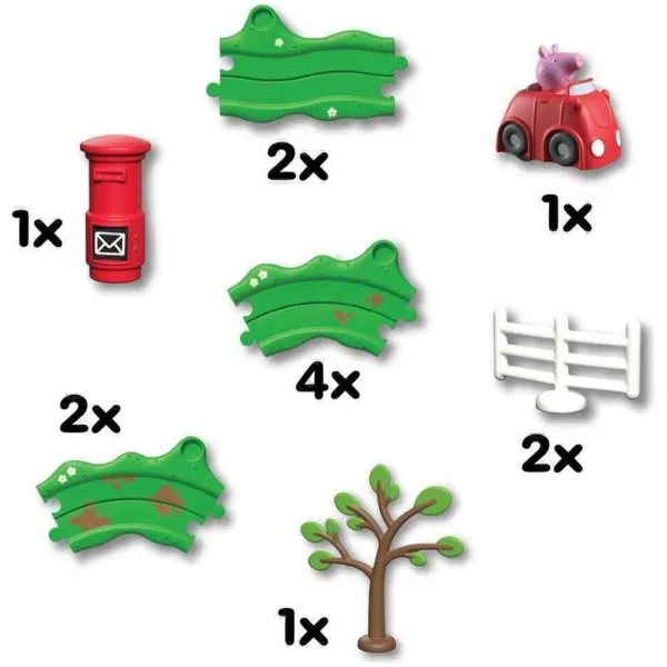 Whizz-Around Peppa prasátko červené auto herní sada obrázek 4
