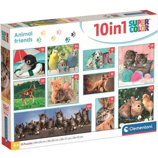 Zvířecí přátelé 10v1 super color puzzle - Clementoni obrázek 1