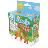 16dílné omalovánkové puzzle 2 v 1 - Jelen