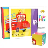 6 v 1 puzzle pohádková kostka - Vozidla