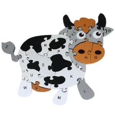 ABC - 123 medvídkové dřevěné vzdělávací puzzle obrázek 2