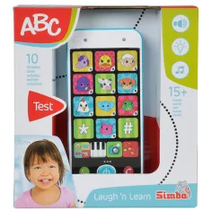 ABC chytrý telefon v bílo-modré barvě se světlem a zvukem 13 cm - Simba Toys obrázek 2