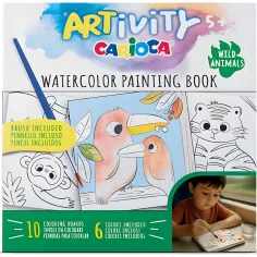 ARTivity: Zvířata akvarelová omalovánka se štětcem – Carioca
