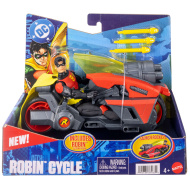 Akční figurka DC Robin s motocyklem a vystřelovacími raketami – Mattel