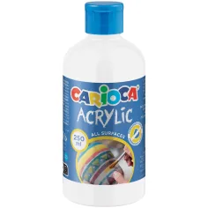 Akrylová barva, bílá, 250 ml - Carioca