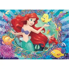 Ariel malá mořská víla 2 v 1 48dílné puzzle a omalovánka 35x25 cm - Lisciani obrázek 2