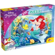 Ariel malá mořská víla 2 v 1 puzzle a omalovánky 250 dílků 50x35 cm - Lisciani
