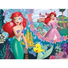 Arielův dvousvět 2 v 1, 48dílné Eco mini puzzle a omalovánky 35x25 cm – Lisciani obrázek 2