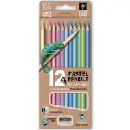 Ars Una: 12 pastelových trojhranných barevných tužek se strouhátkem