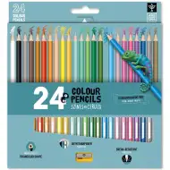 Ars Una: 24 barevná trojúhelníková sada barevných tužek s ořezávátkem