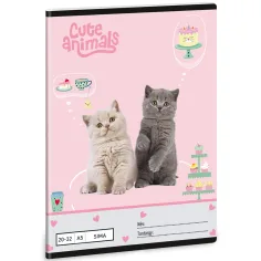 Ars Una: Cute Animals - Tea Party nelinkovaný sešit A5 20-32