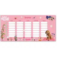 Ars Una: Cute Animals-psík jednopopisný, oboustranný rozvrh hodin