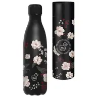 Ars Una: Flowery Black dvoustěnná kovová láhev v dárkové krabičce 500 ml