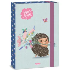 Ars Una: Fresh flowers, box na sešity s motivem ježků, formát A4