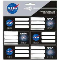 Ars Una: Nálepky na sešity s motivem NASA, v balení 3×6 ks