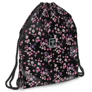 Ars Una: Pearl Blossom Black květinový sportovní vak, sportovní taška 37,5x46cm