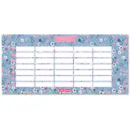 Ars Una: Pearl Blossom Blue květinový oboustranný rozvrh hodin