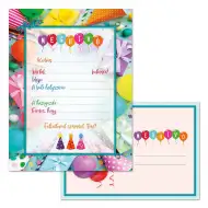 Ars Una: Pozvánka na párty s balónky a obálkou, balení 10 ks