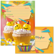 Ars Una: Pozvánková sada s motivem muffinů, 10 ks včetně obálek