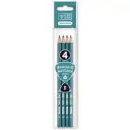 Ars Una: Sada 4 trojúhelníkových pruhovaných grafitových tužek B.