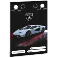 Ars Una: Stříbrný kovový Lamborghini sešit s linkami pro 3. třídu, 32 listů, formát A5
