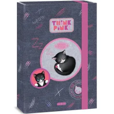 Ars Una: Think Pink roztomilý box na sešity A4 s motivem koček