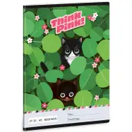 Ars Una: Think Pink sešit s kočičkou a kostkovaným vzorem A/5 27-32